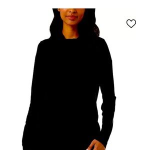Women’s black sweatshirt, cowl neck, soft and cozy